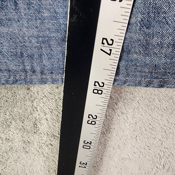 Mens Gap Dress Shirt Heather Blue Long Sleeve Button-Down Size M - Picture 9 of 10